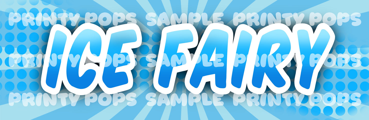 Ice Fairy - Printed Word Face Painting Menu Card