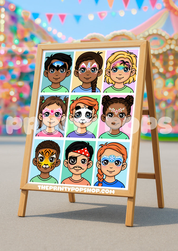 Printed Face Pops