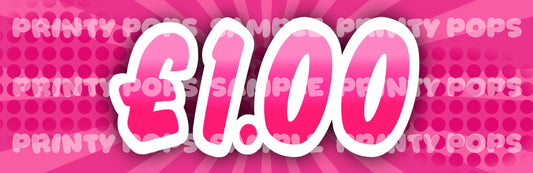 £ Pound - Printed Price Face Painting Menu Card