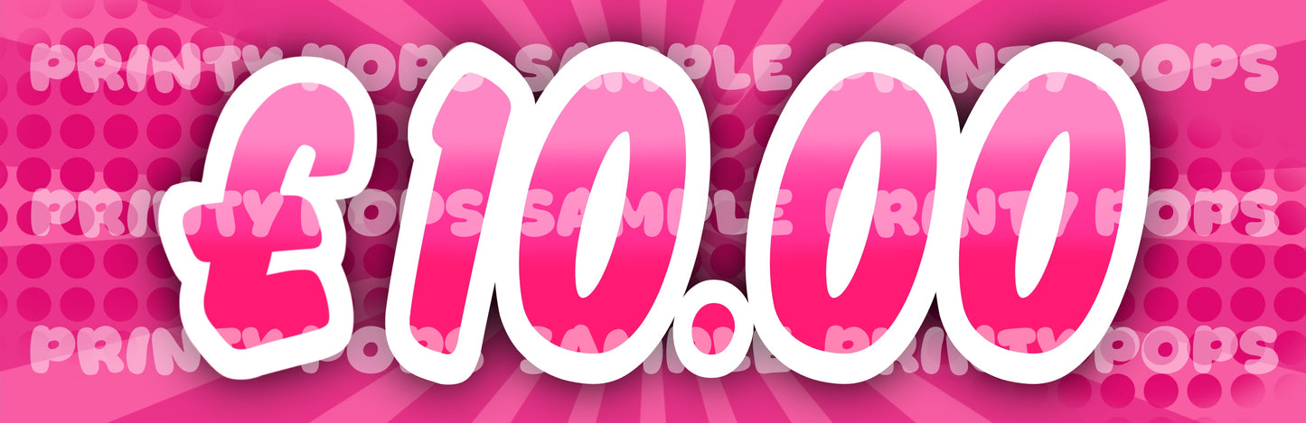 £ Pound - DIGITAL Price Face Painting Menu Card