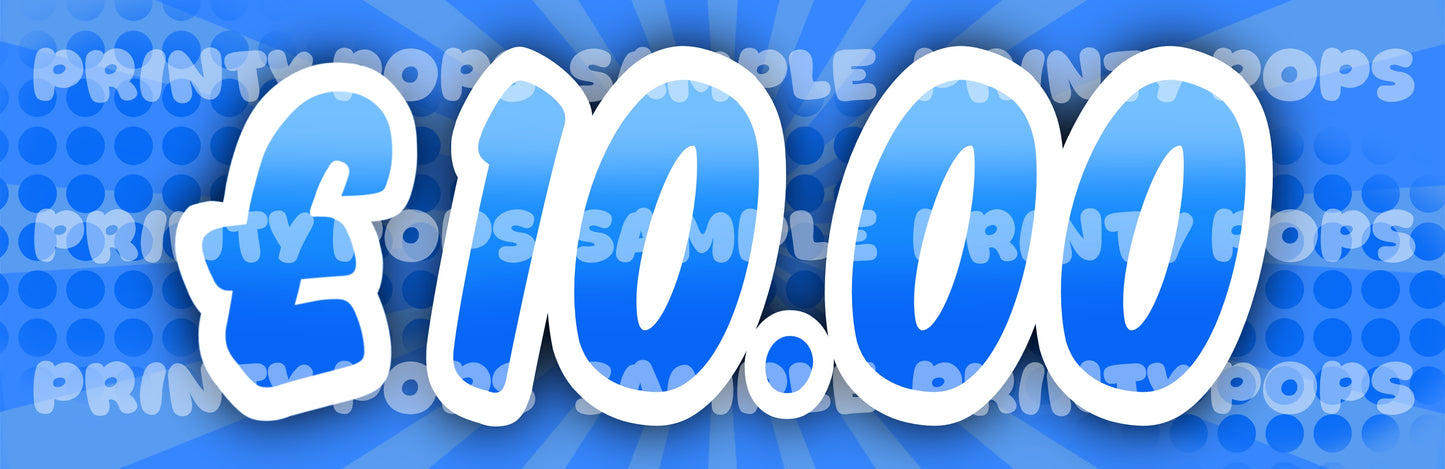 £ Pound - DIGITAL Price Face Painting Menu Card