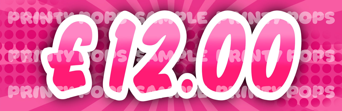 £ Pound - DIGITAL Price Face Painting Menu Card