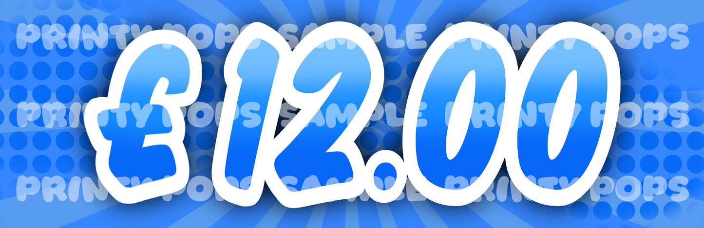 £ Pound - DIGITAL Price Face Painting Menu Card