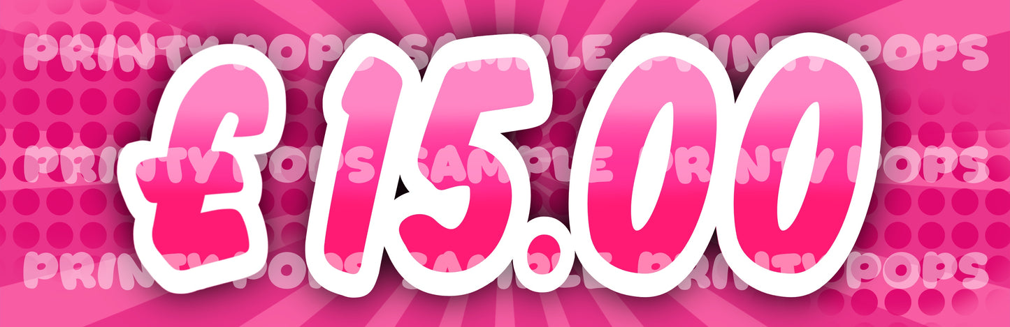 £ Pound - DIGITAL Price Face Painting Menu Card