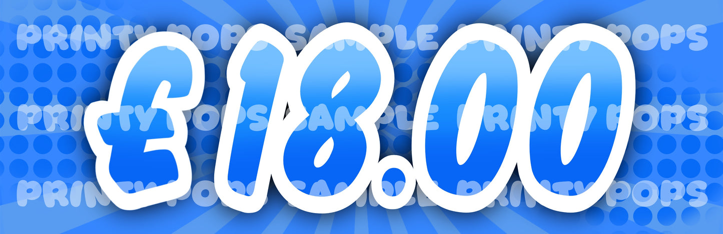 £ Pound - DIGITAL Price Face Painting Menu Card