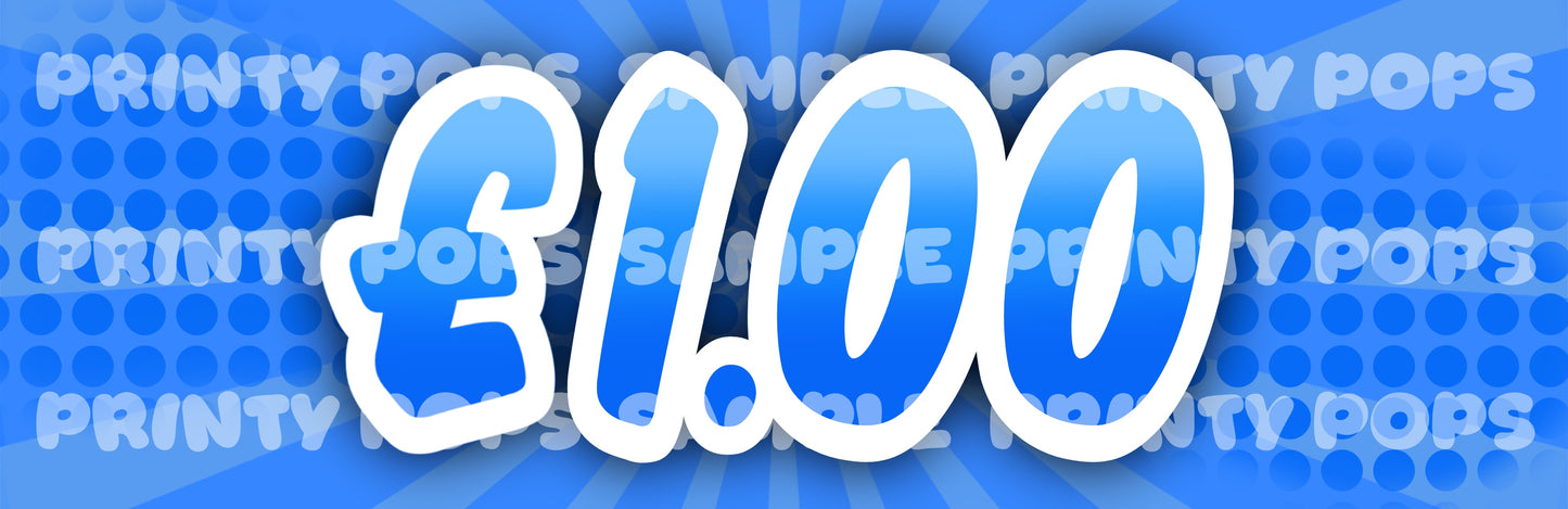 £ Pound - DIGITAL Price Face Painting Menu Card