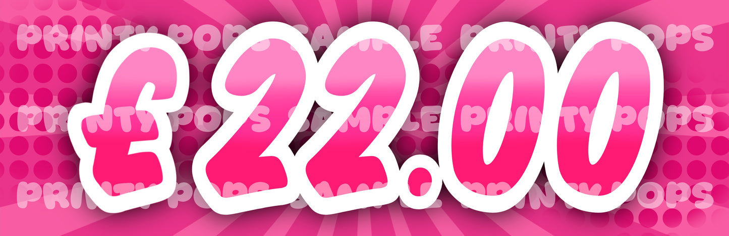 £ Pound - DIGITAL Price Face Painting Menu Card