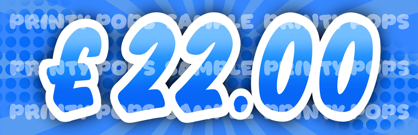 £ Pound - DIGITAL Price Face Painting Menu Card