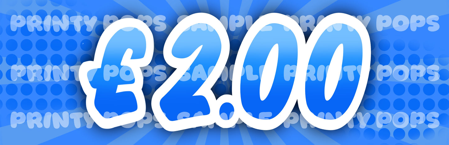 £ Pound - DIGITAL Price Face Painting Menu Card