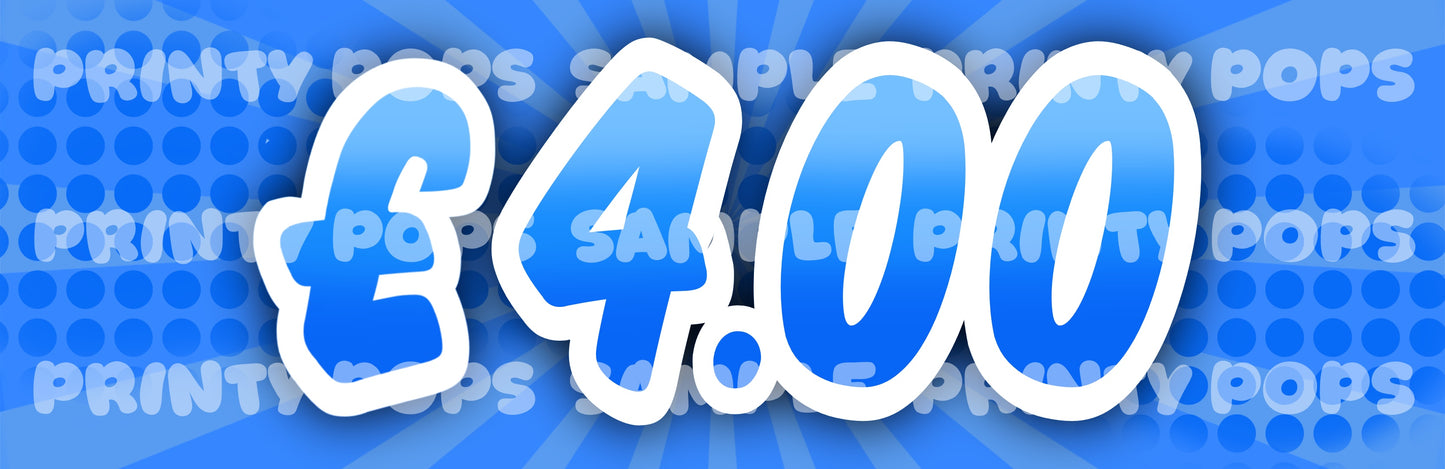 £ Pound - DIGITAL Price Face Painting Menu Card