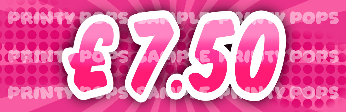 £ Pound - DIGITAL Price Face Painting Menu Card