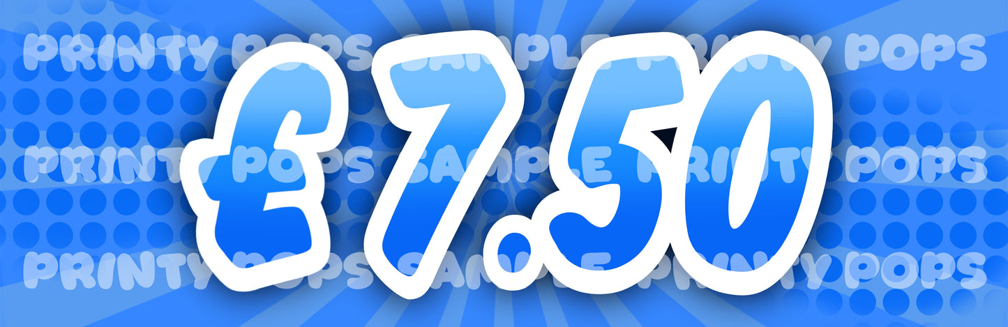 £ Pound - DIGITAL Price Face Painting Menu Card