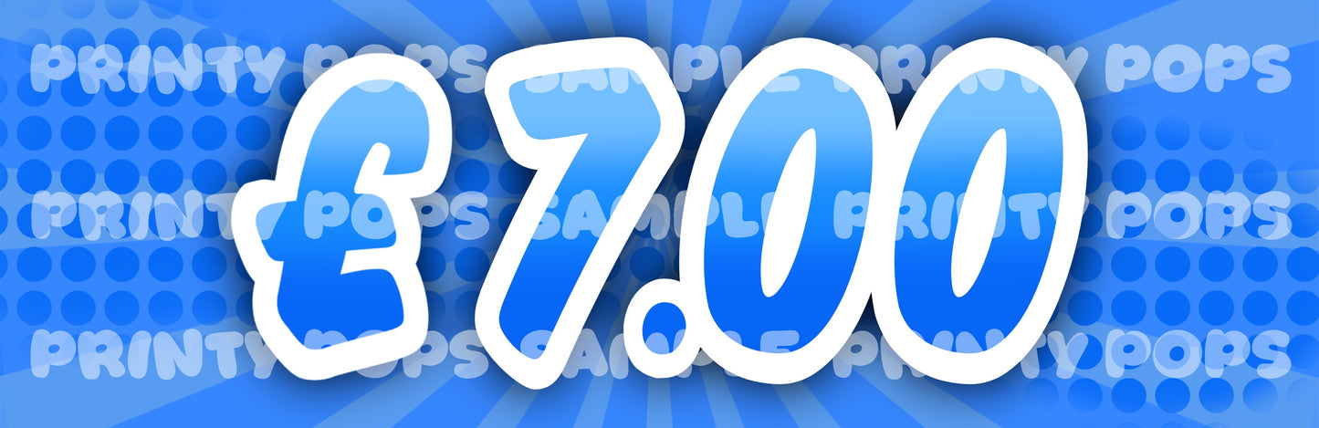 £ Pound - DIGITAL Price Face Painting Menu Card