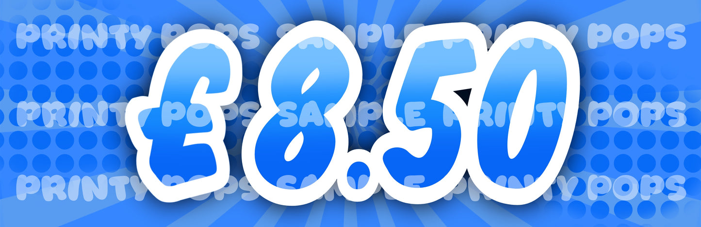 £ Pound - DIGITAL Price Face Painting Menu Card