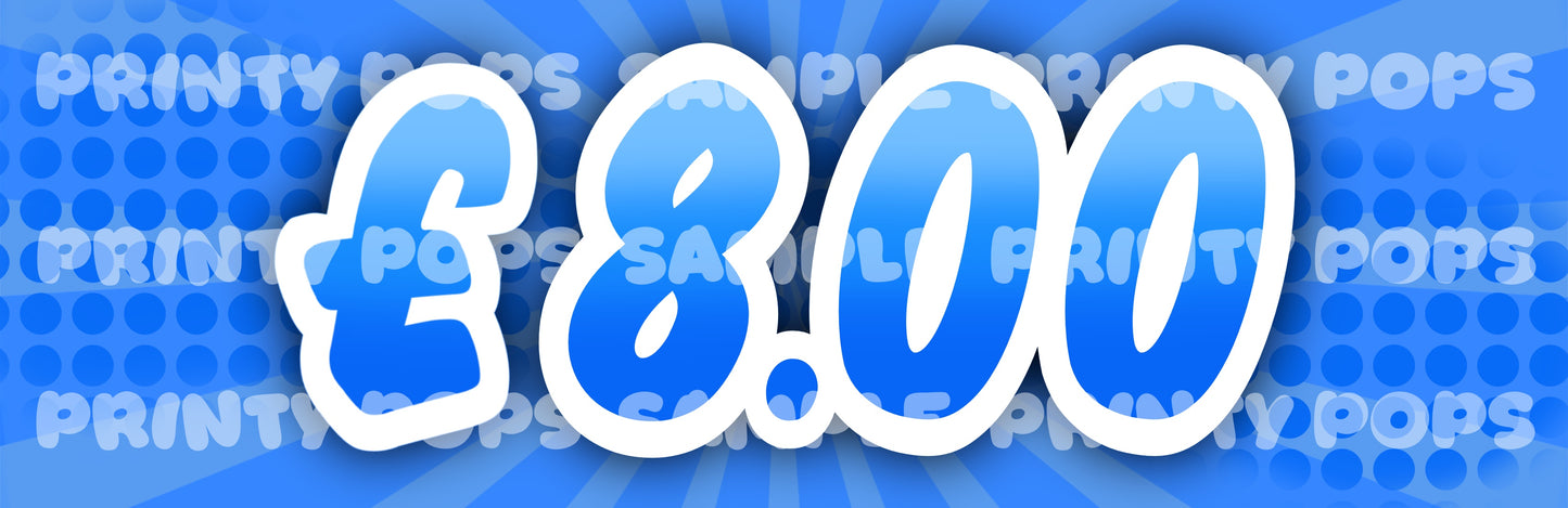 £ Pound - DIGITAL Price Face Painting Menu Card