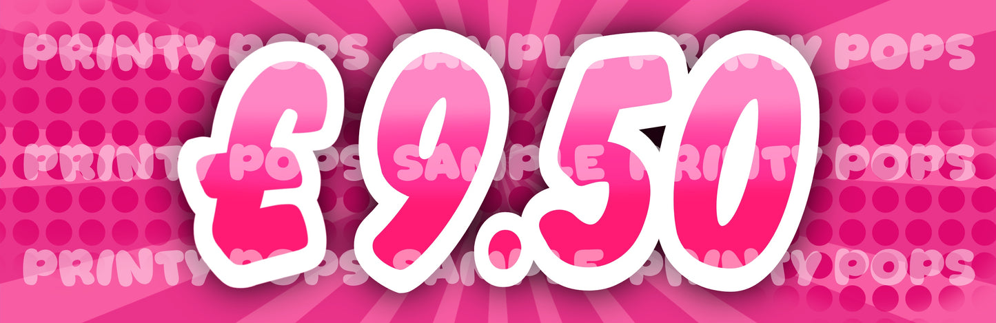 £ Pound - DIGITAL Price Face Painting Menu Card