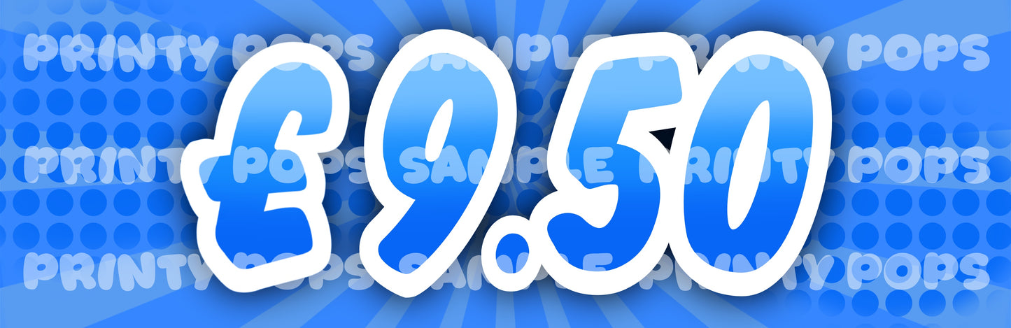 £ Pound - DIGITAL Price Face Painting Menu Card