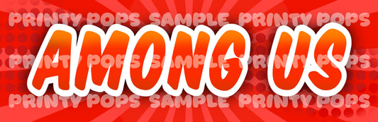 Among Us - DIGITAL Word Face Painting Menu Card