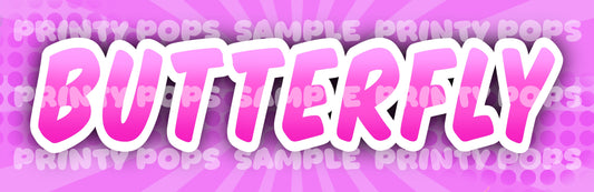 Butterfly - DIGITAL Word Face Painting Menu Card