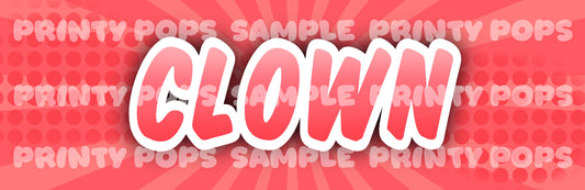 Clown - DIGITAL Word Face Painting Menu Card