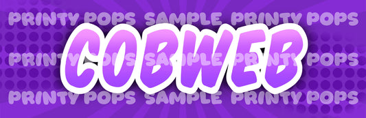 Cobweb - DIGITAL Word Face Painting Menu Card