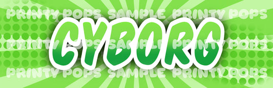 Cyborg - DIGITAL Word Face Painting Menu Card