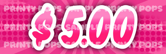 $ Dollar - Printed Price Face Painting Menu Card