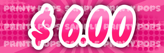 $ Dollar - Printed Price Face Painting Menu Card