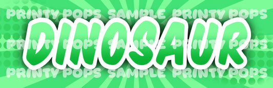 Dinosaur - DIGITAL Word Face Painting Menu Card