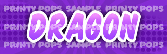 Dragon - DIGITAL Word Face Painting Menu Card