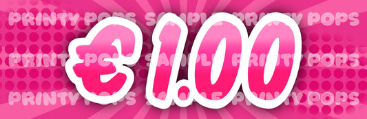 € Euro - Printed Price Face Painting Menu Card