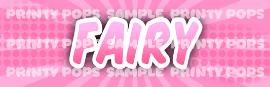 Fairy - DIGITAL Word Face Painting Menu Card