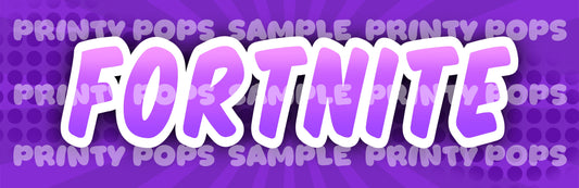 Fortnite - DIGITAL Word Face Painting Menu Card