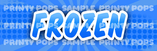 Frozen - DIGITAL Word Face Painting Menu Card