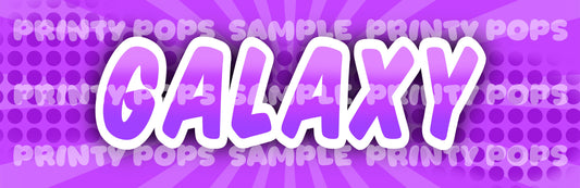 Galaxy - DIGITAL Word Face Painting Menu Card