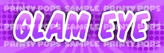 Glam Eye - DIGITAL Word Face Painting Menu Card