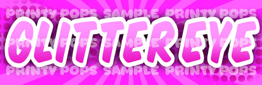 Glitter Eye - DIGITAL Word Face Painting Menu Card