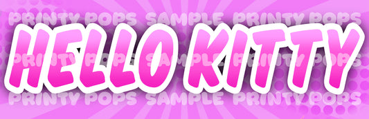 Hello Kitty - DIGITAL Word Face Painting Menu Card