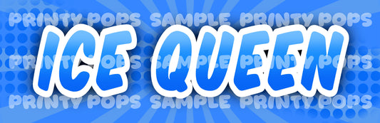 Ice Queen - DIGITAL Word Face Painting Menu Card