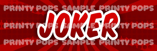 Joker - DIGITAL Word Face Painting Menu Card