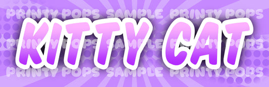 Kitty Cat - DIGITAL Word Face Painting Menu Card