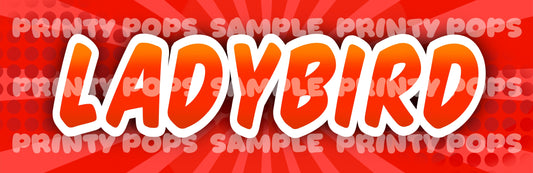 Ladybird - DIGITAL Word Face Painting Menu Card