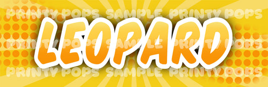 Leopard - DIGITAL Word Face Painting Menu Card