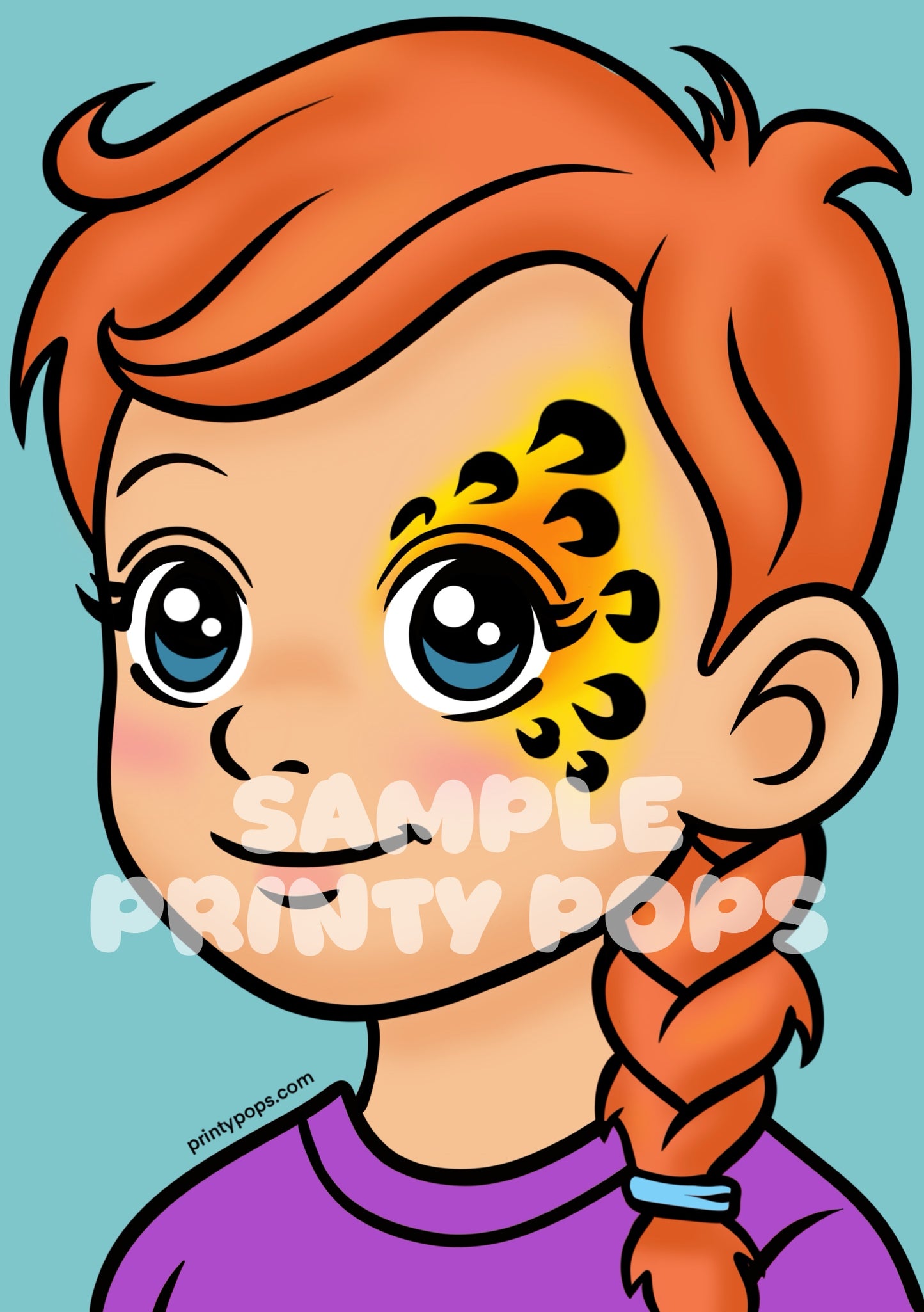 Leopard Eye - DIGITAL Face Painting Menu Card
