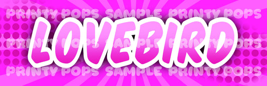 Lovebird - DIGITAL Word Face Painting Menu Card