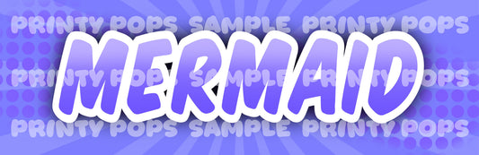 Mermaid - DIGITAL Word Face Painting Menu Card