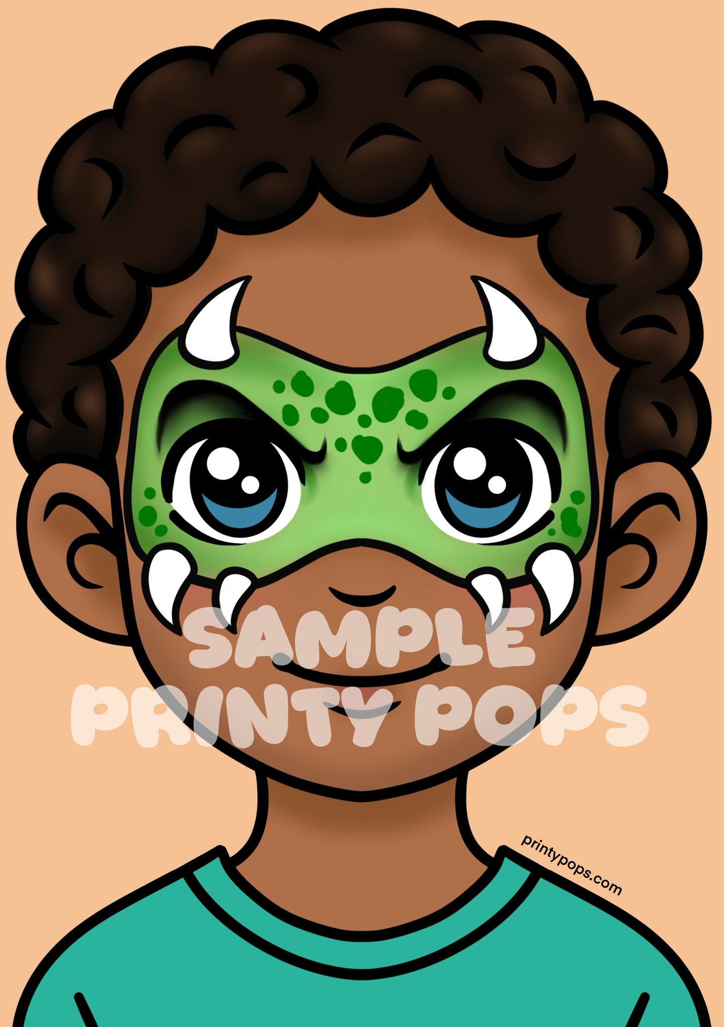 Monster - Printed Face Painting Menu Card