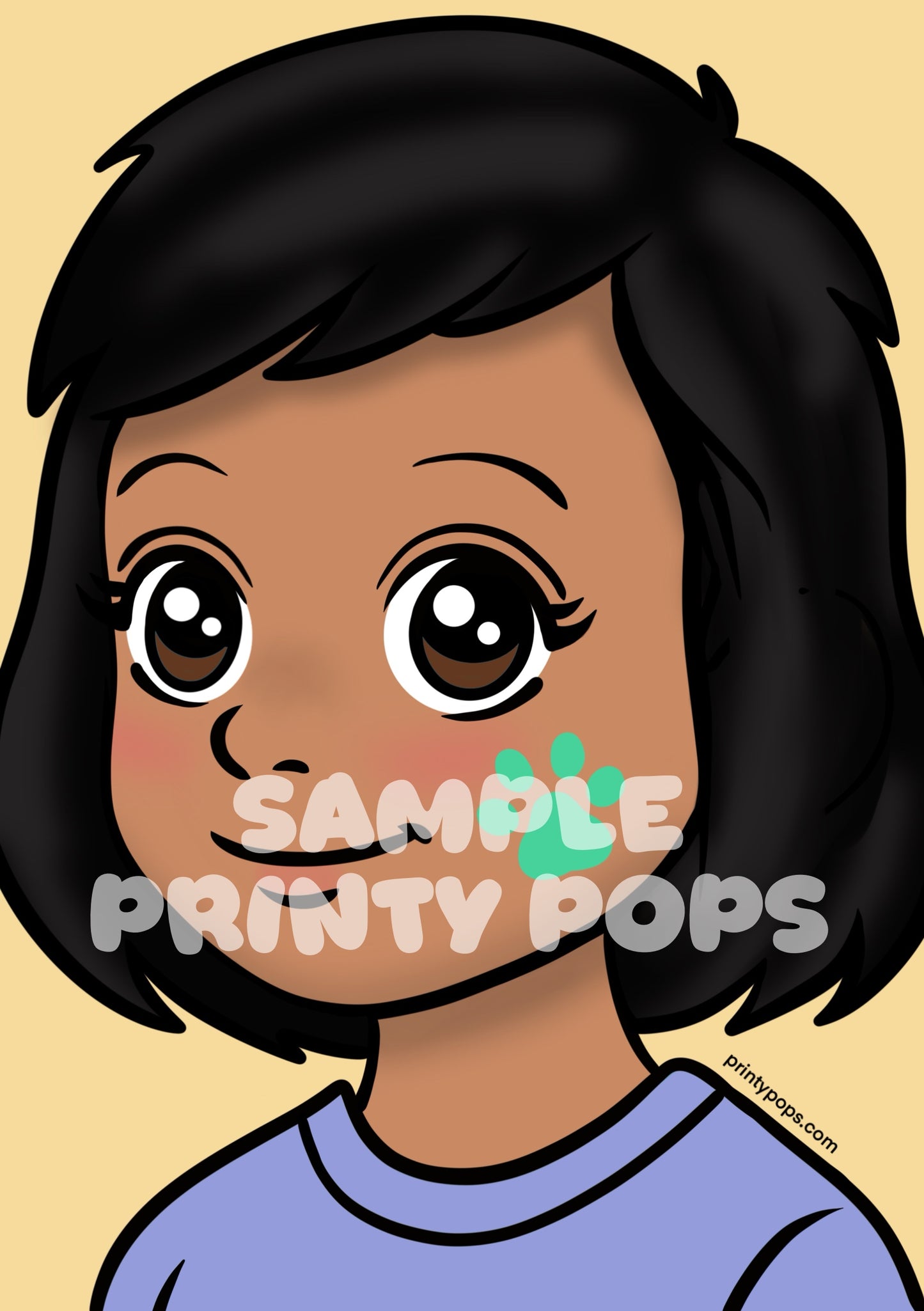 Paw Print - Printed Face Painting Menu Card