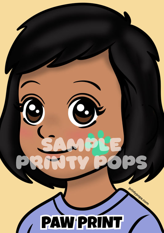 Paw Print - Printed Face Painting Menu Card