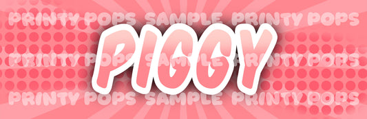 Piggy - DIGITAL Word Face Painting Menu Card